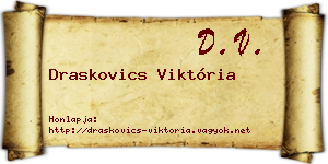 Draskovics Viktória névjegykártya