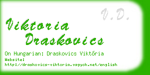 viktoria draskovics business card